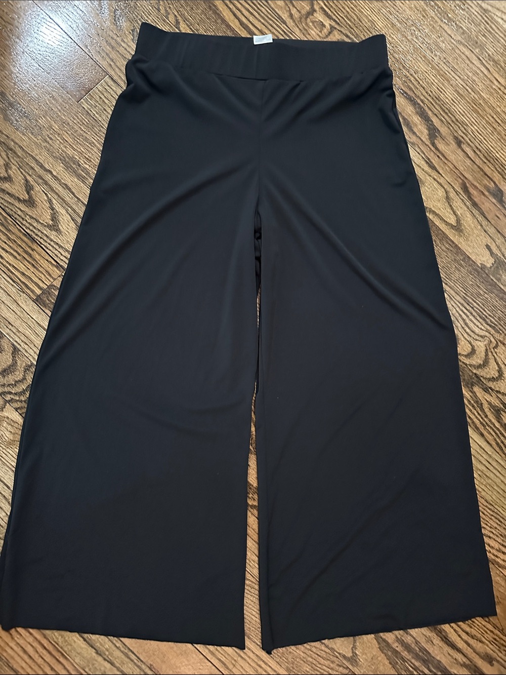 balera Black Wide-Leg Pull-On Palazzo Pants